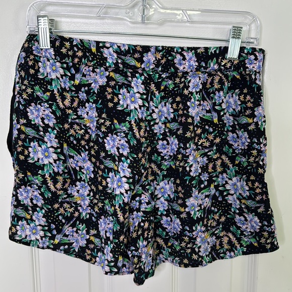 Anthropologie Black and Blue High Waist Shorts - Picture 5 of 6